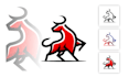 create a modern mecha animal and robot mascot logo design