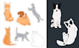 create a vector illustration of animals, pet