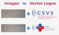 vectorize image to vector logo by manual vector tracing