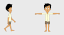 create rigged 2d simple cartoon character in moho