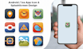 design startup unique app and splash logo