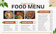 design a digital menu, digital screen, menu board animated