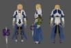 do low poly game character and hard surface