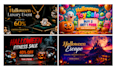 design a halloween flyer banner ad event poster