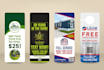 design door hanger, postcard mailer, dl flyer