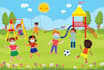 create cute colorful children book illustration