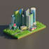 create an isometric 3d model