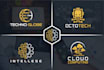design technology, security, tech, cloud, and crypto logo