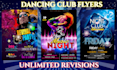 design dancing club flyers within 6 hours