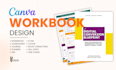 design canva workbook, ebook, PDF worksheet, book formatting