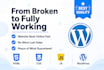 install, fix, customize, optimize, move your wordpress site
