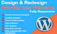 create a modern wordpress website design and redesign wordpress website