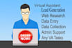 be your virtual assistant for linkedin data entry, web research
