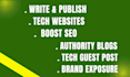 publish a guest post on tech blogs for SEO backlinks