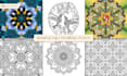 illustrate mandala art coloring book for adults and kids