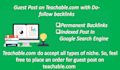 do guest post available on teachable with dofollow backlinks