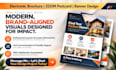 design amazing electronic brochure, flyer, eddm postcard, or banner