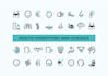 design flat icon set for web or app
