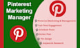 be pinterest marketing manager with  optimization of pins