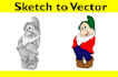 do hand drawing or sketch to vector art and vector tracing