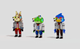 design and modeling assets in voxel art for games and nft