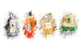 turn object into splatter art for poster