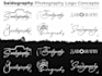 design a custom text signature watermark logo photography
