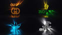 create light rays neon logo intro animation