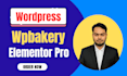 design wordpress website using elementor pro or wpbakery