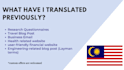 translate your website from english to malay professionally