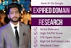 research niche relevant expired domain with da 90 backlinks