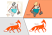 do manual vector tracing, redraw, vectorize, logo to vector
