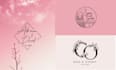 design minimalist wedding logo or wedding monogram design