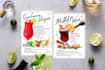 do a hand illustrated cocktail recipe card