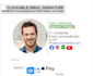 create a professional clickable HTML email signature