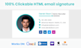 design clickable HTML email signature