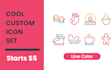 design cool custom icon set