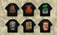 create custom illustration for tshirt design and stickers