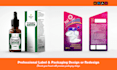 unique product packaging, label and sticker design