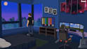 do a neon city cyberpunk style pixel art music video nsfw