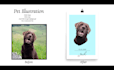 draw vector pet illustration with name and date