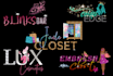 do 3 beautiful  feminine  glitter luxury  logo