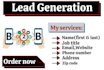 do b2b lead generation, web research, and prospecting