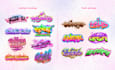 do 80s 90s airbrush graffiti design for logo and merchandise