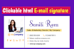 make a clickable email signature and html email signature