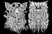 draw death metal artwork for band merchandise or album cover