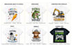 create bulk t shirt designs for etsy, pod and merch