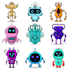 create a cute vector illustration robot design
