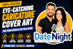 create a custom cartoon caricature illustration no ai