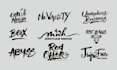 create handwritten cursive text or logo in my splatter pen